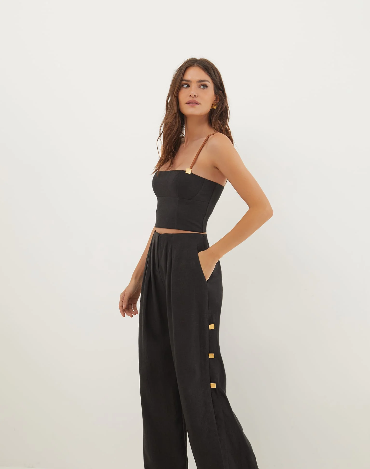 Alessia Wide Pants - Black - Image 4