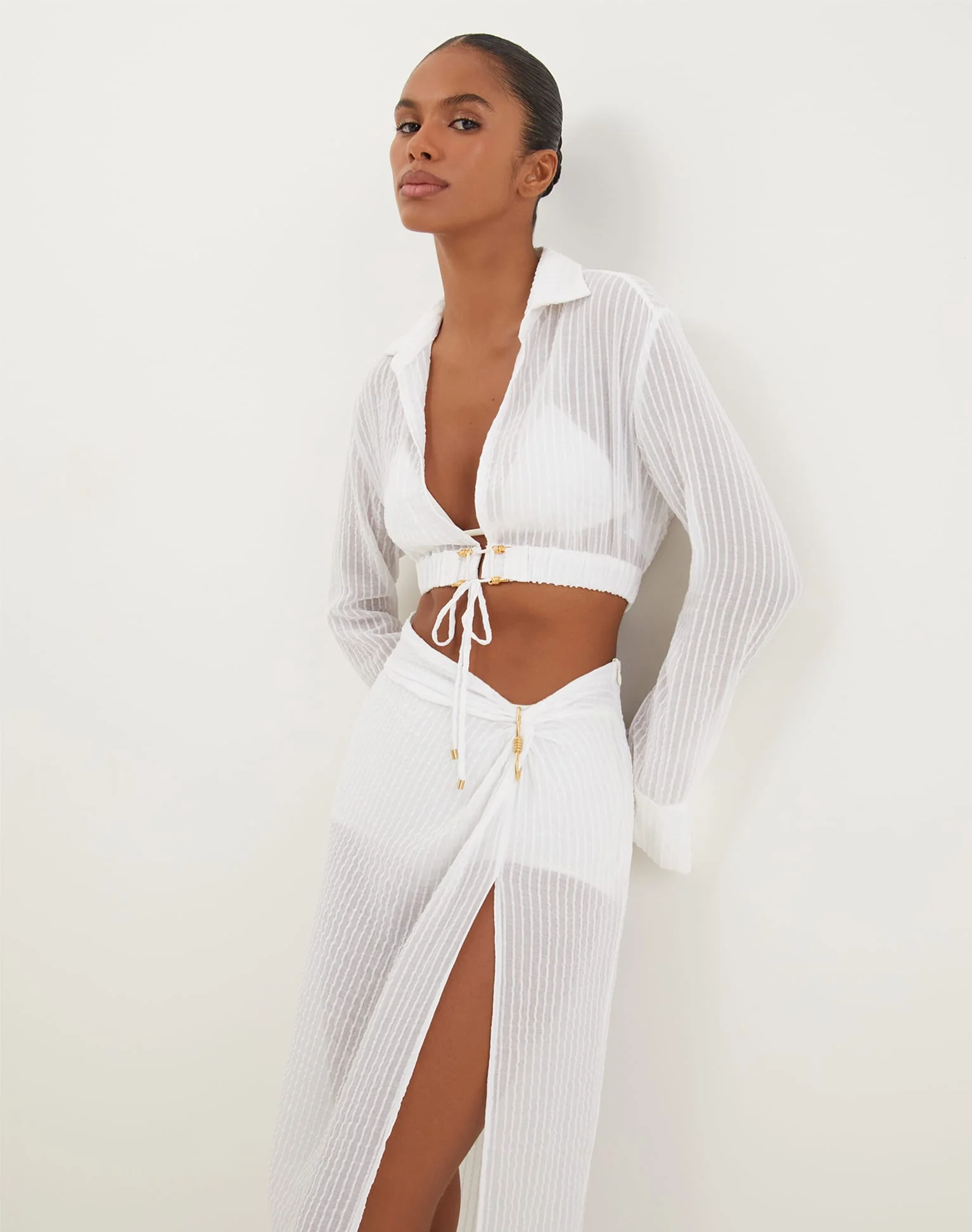 Eug Midi Skirt (Final Sale) - Off White - Image 4