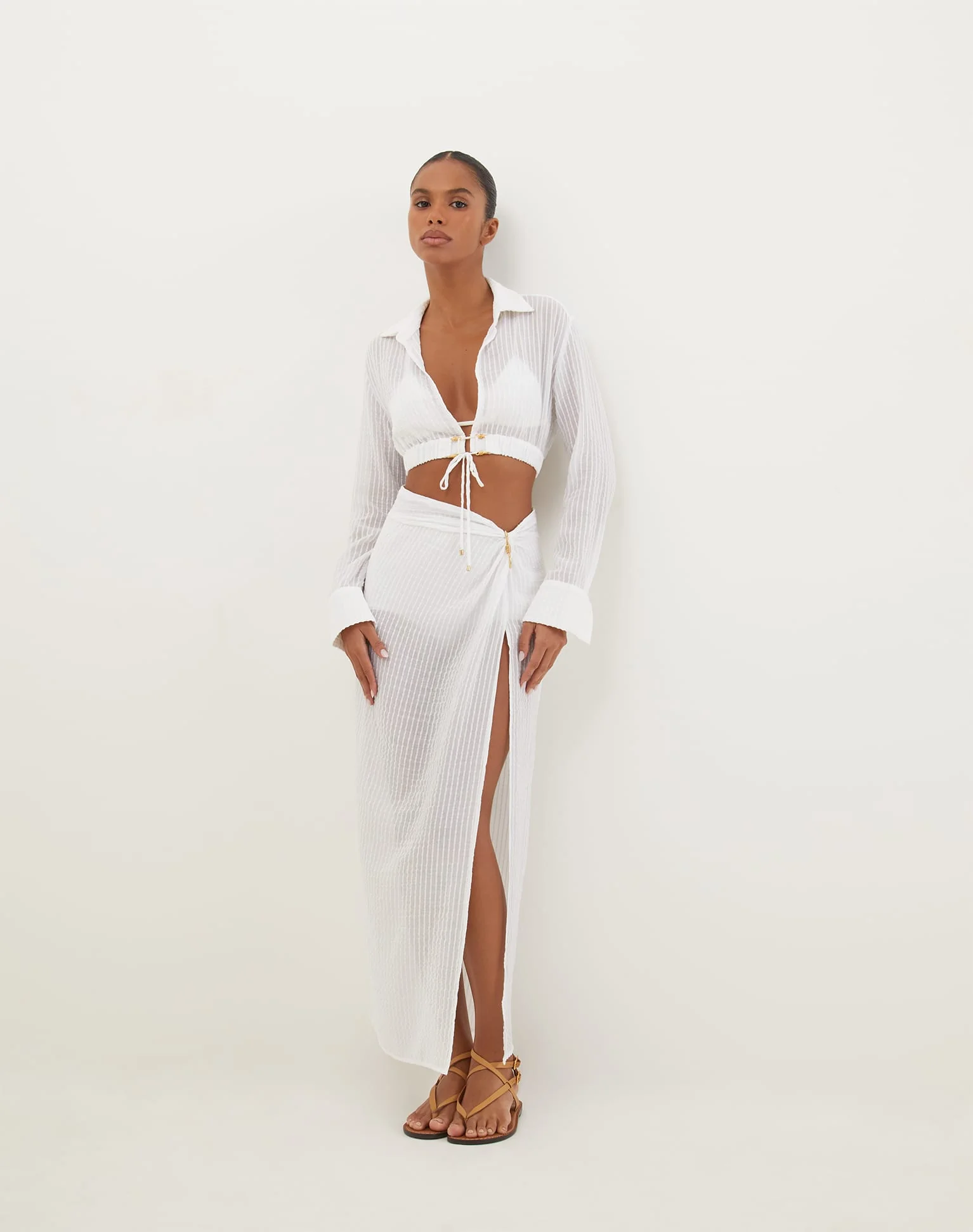 Eug Midi Skirt (Final Sale) - Off White - Image 8