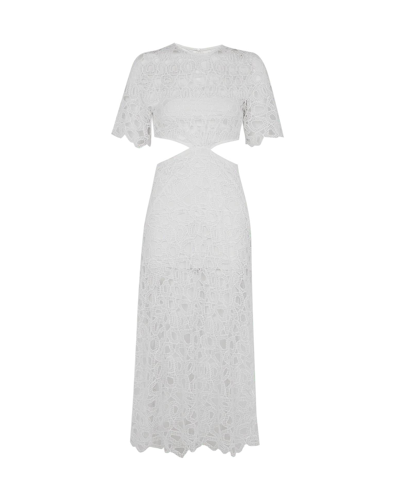 Eyelet Joelle Long Dress - Off White - Image 6