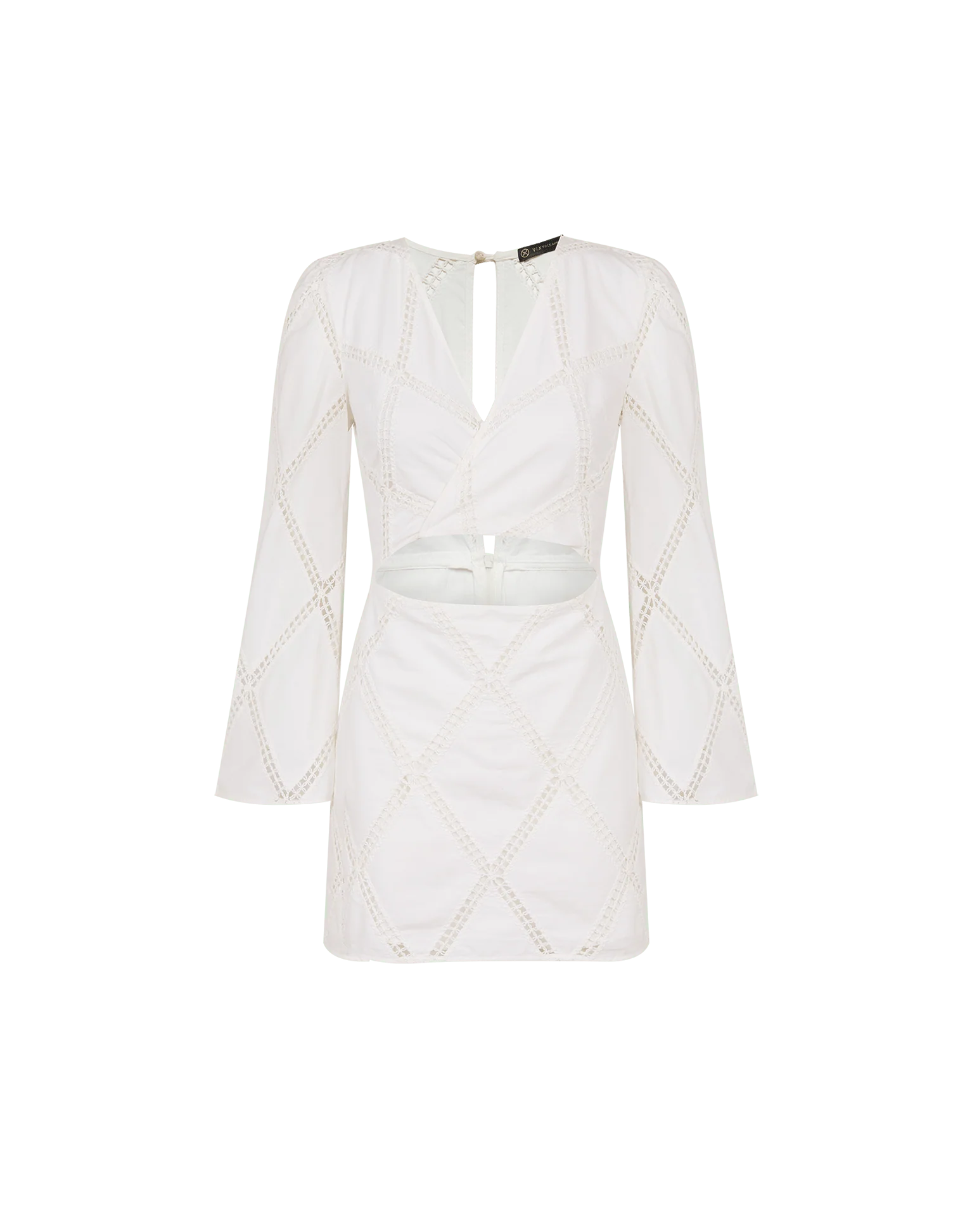 Eyelet Kaira Short Dress - Off White - Image 6