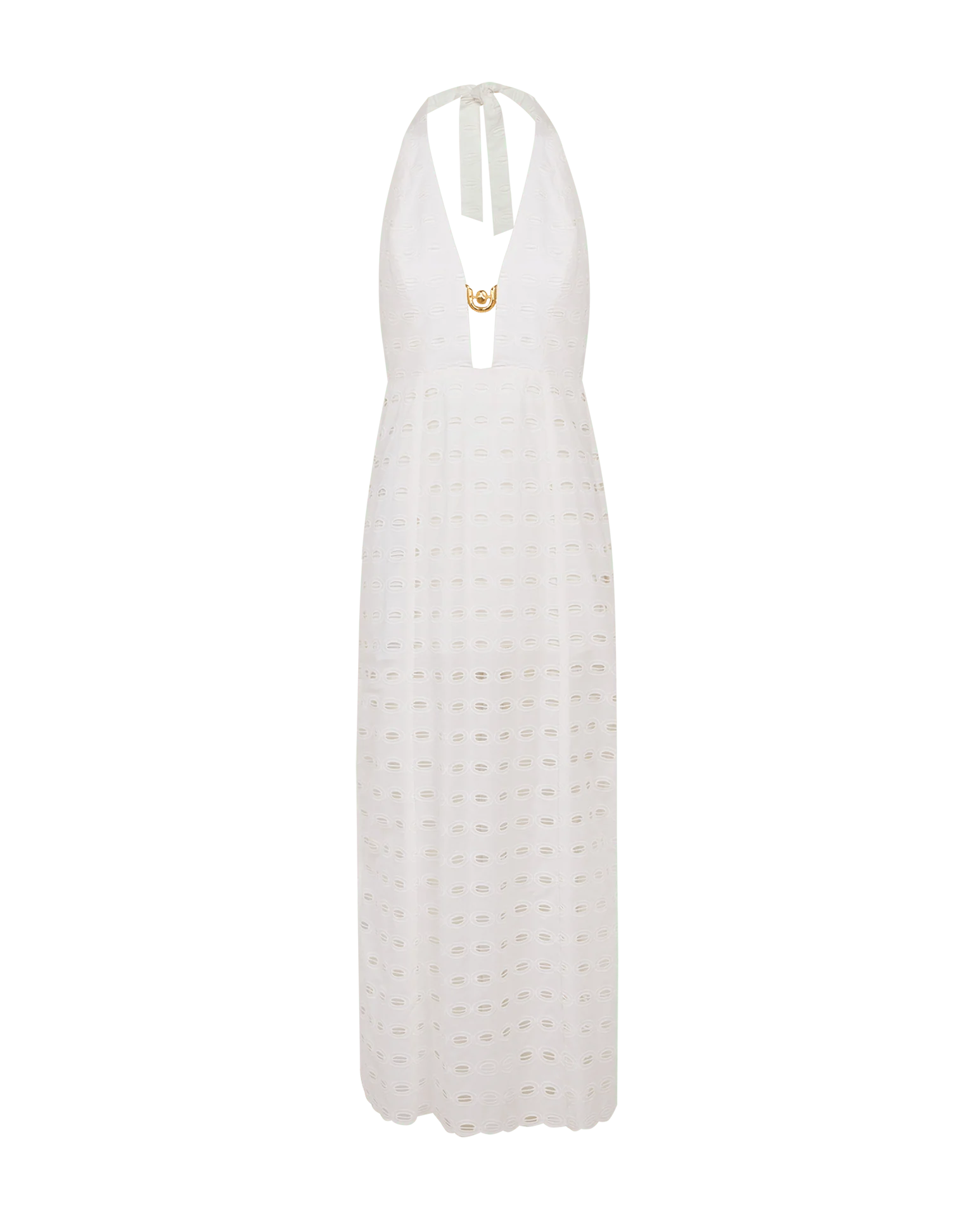 Eyelet Maryse Long Dress - Off White - Image 7