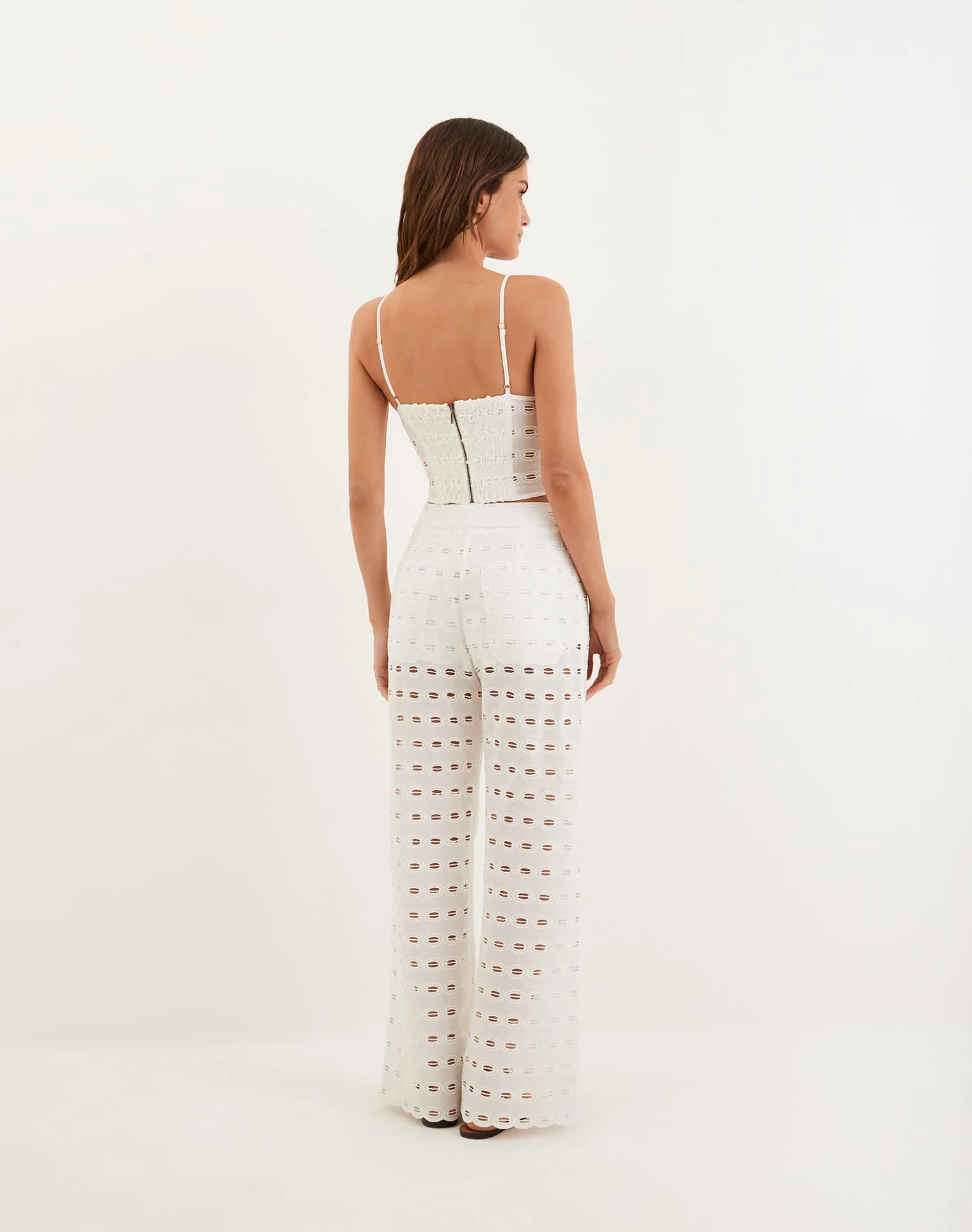 Eyelet Raya Top - Off White - Image 3