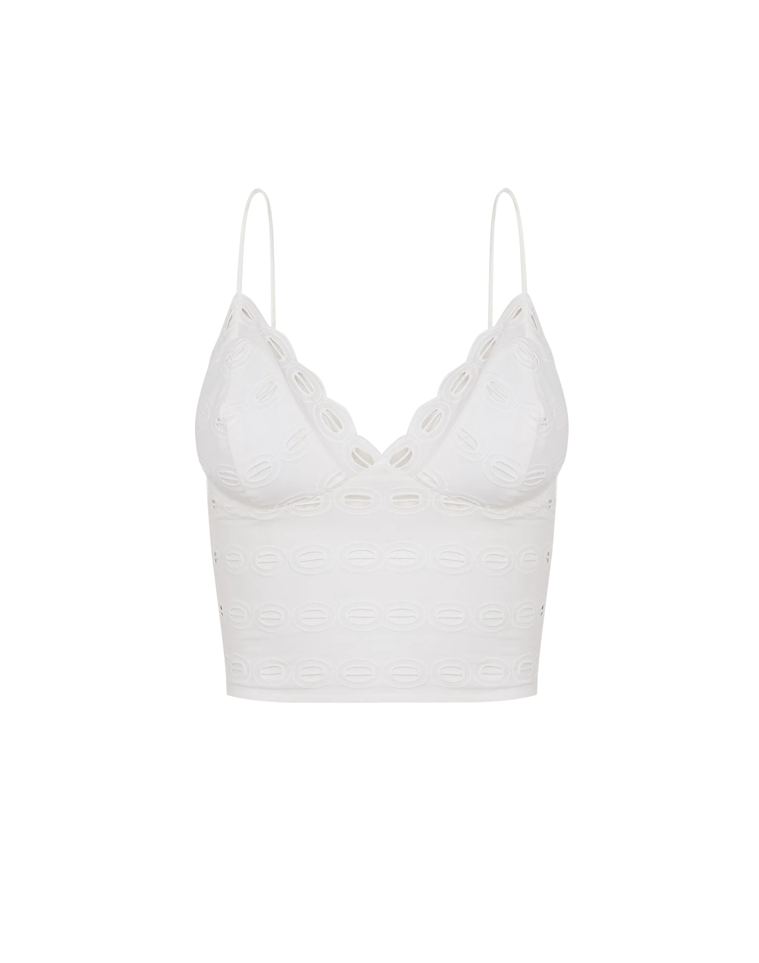 Eyelet Raya Top - Off White - Image 6