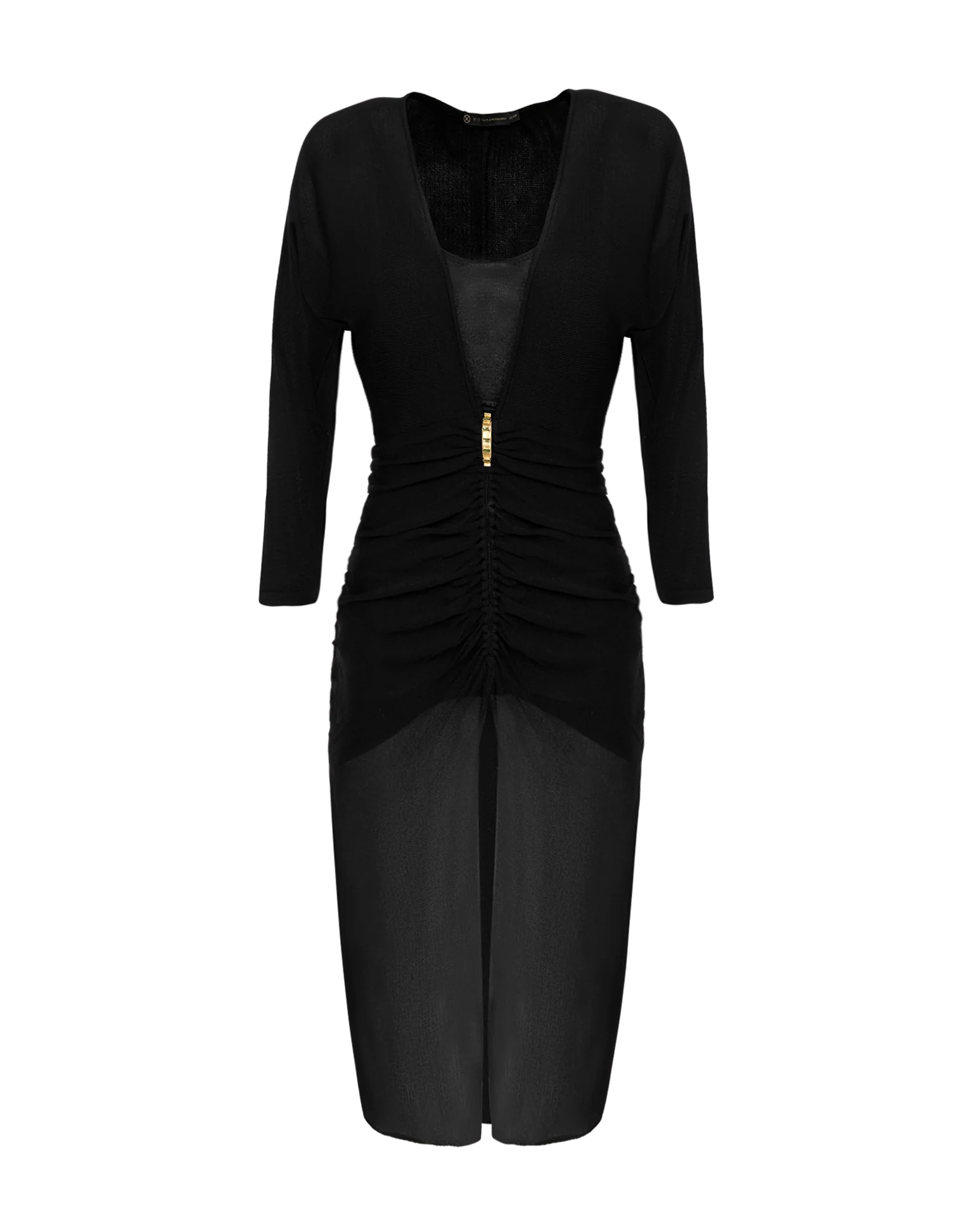 Knit Eria Midi Dress - Black - Image 5