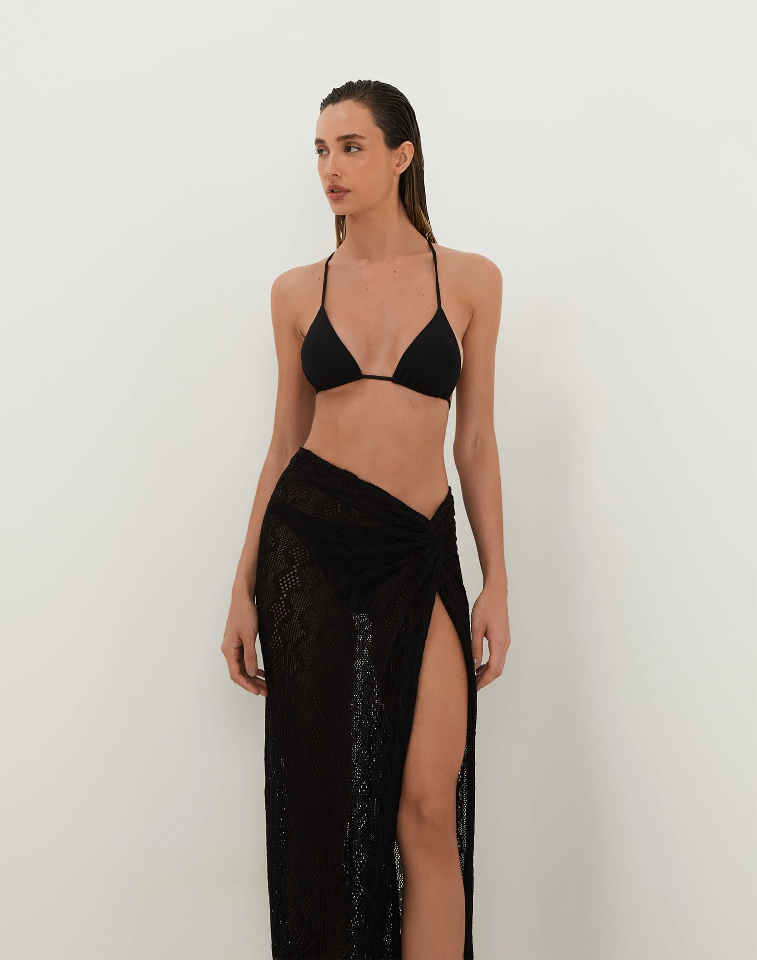 Knit Karen Midi Skirt - Black - Image 3