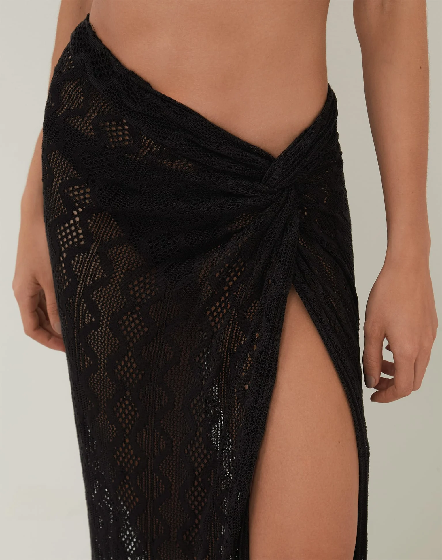 Knit Karen Midi Skirt - Black - Image 4