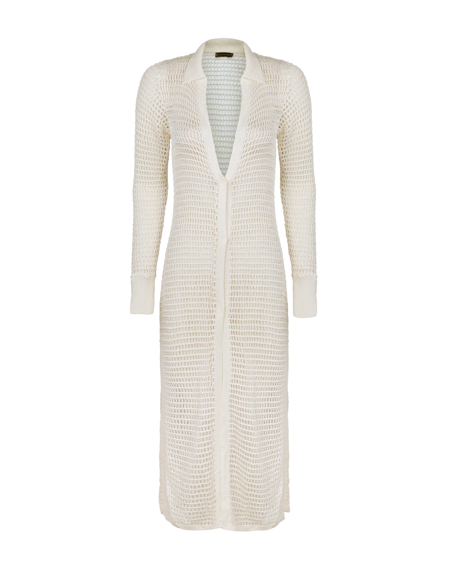 Knit Long Shirt Cover Up - Off White - Image 7