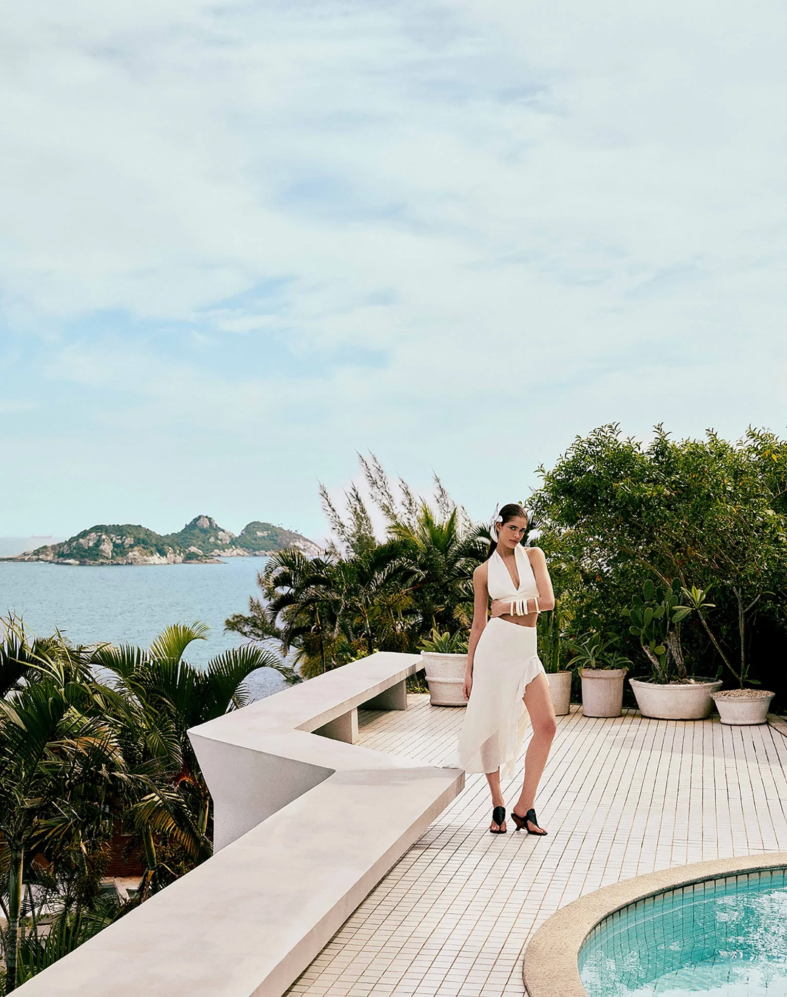 Knit Sasha Long Skirt - Off White - Image 3