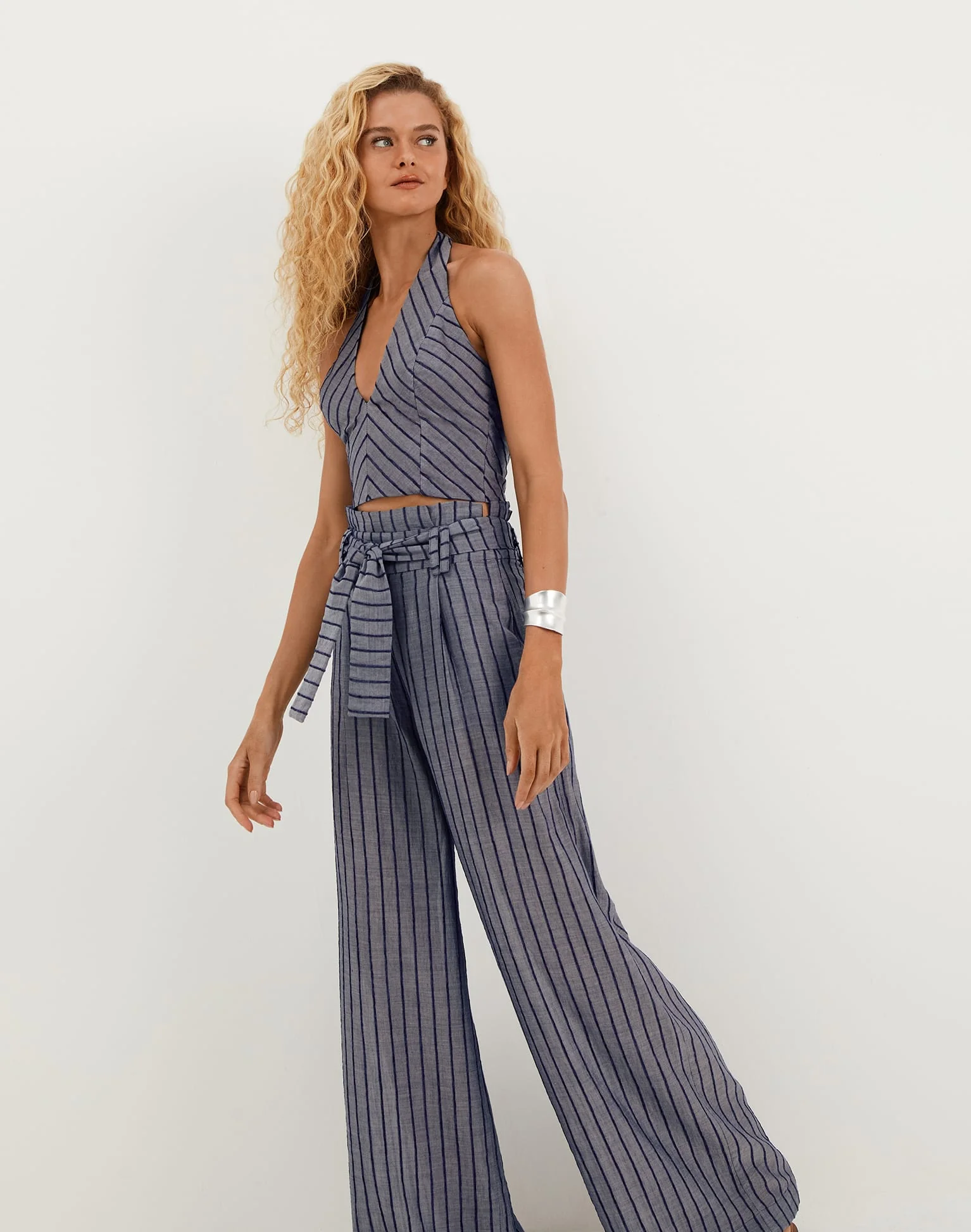 Lysa Halter Top - Sailboat Pinstripe - Image 6