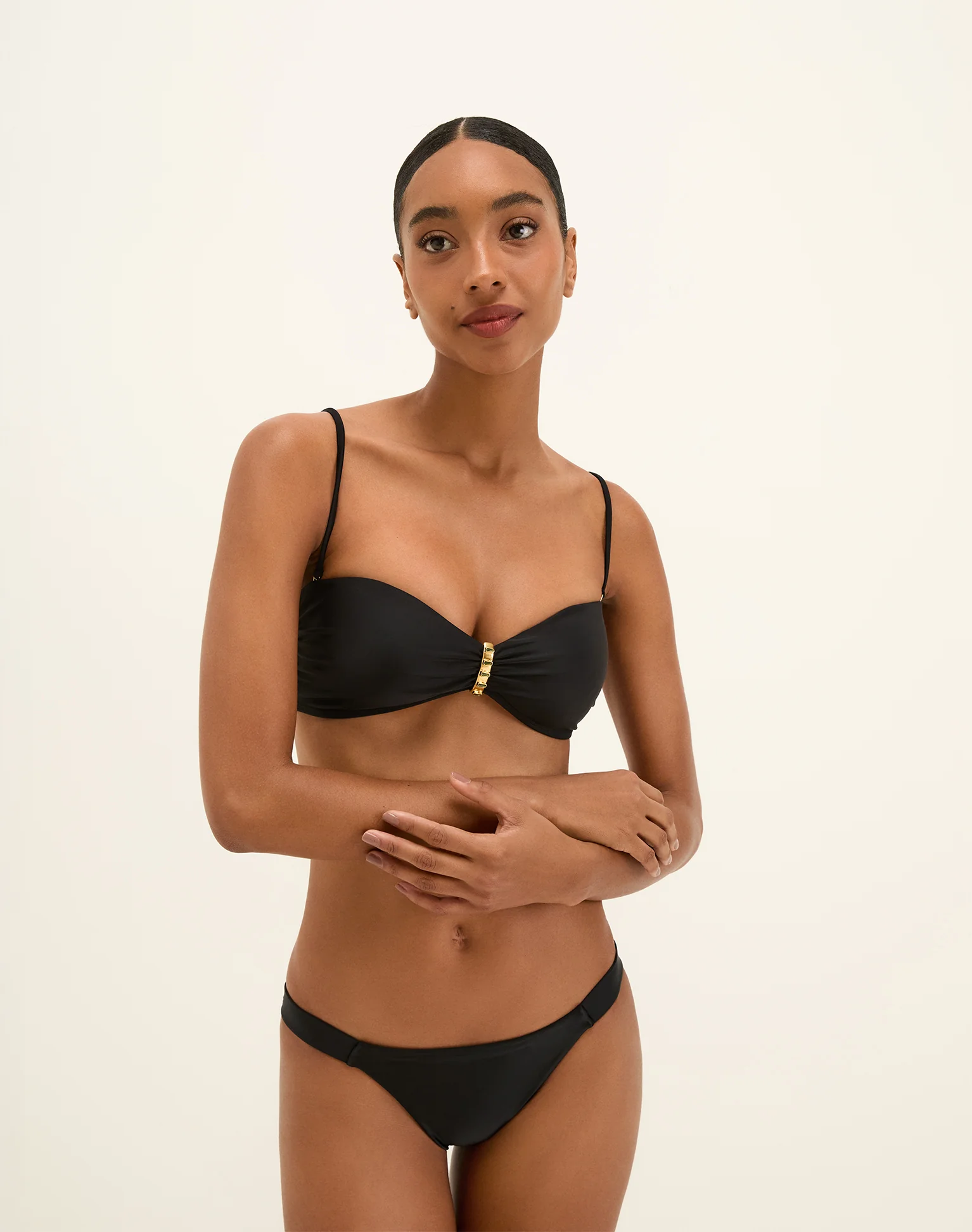 Matte Bessie Bandeau - Black - Image 6