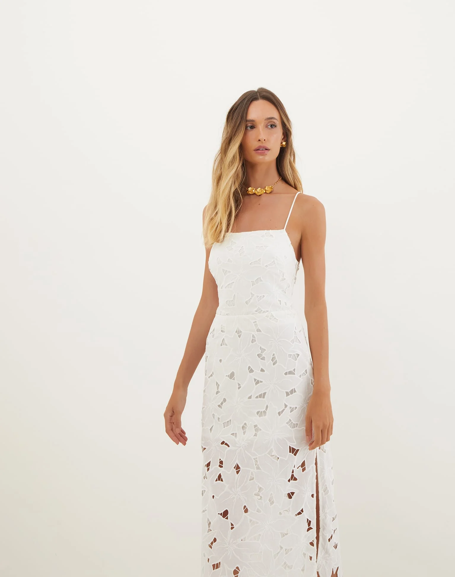 Mei Midi Dress (Exchange Only) - Off White - Image 3