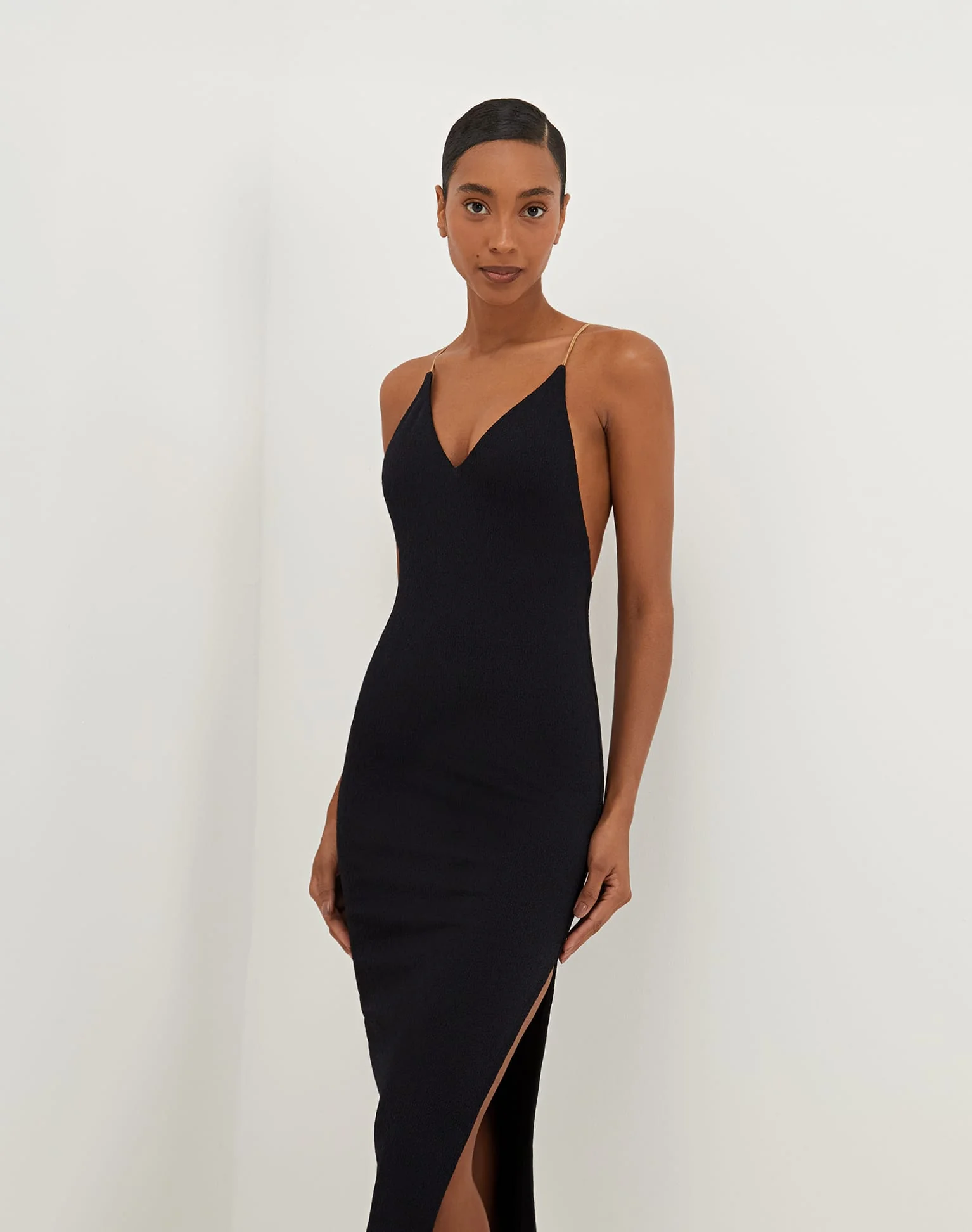 Firenze Ney Midi Dress - Black - Image 3