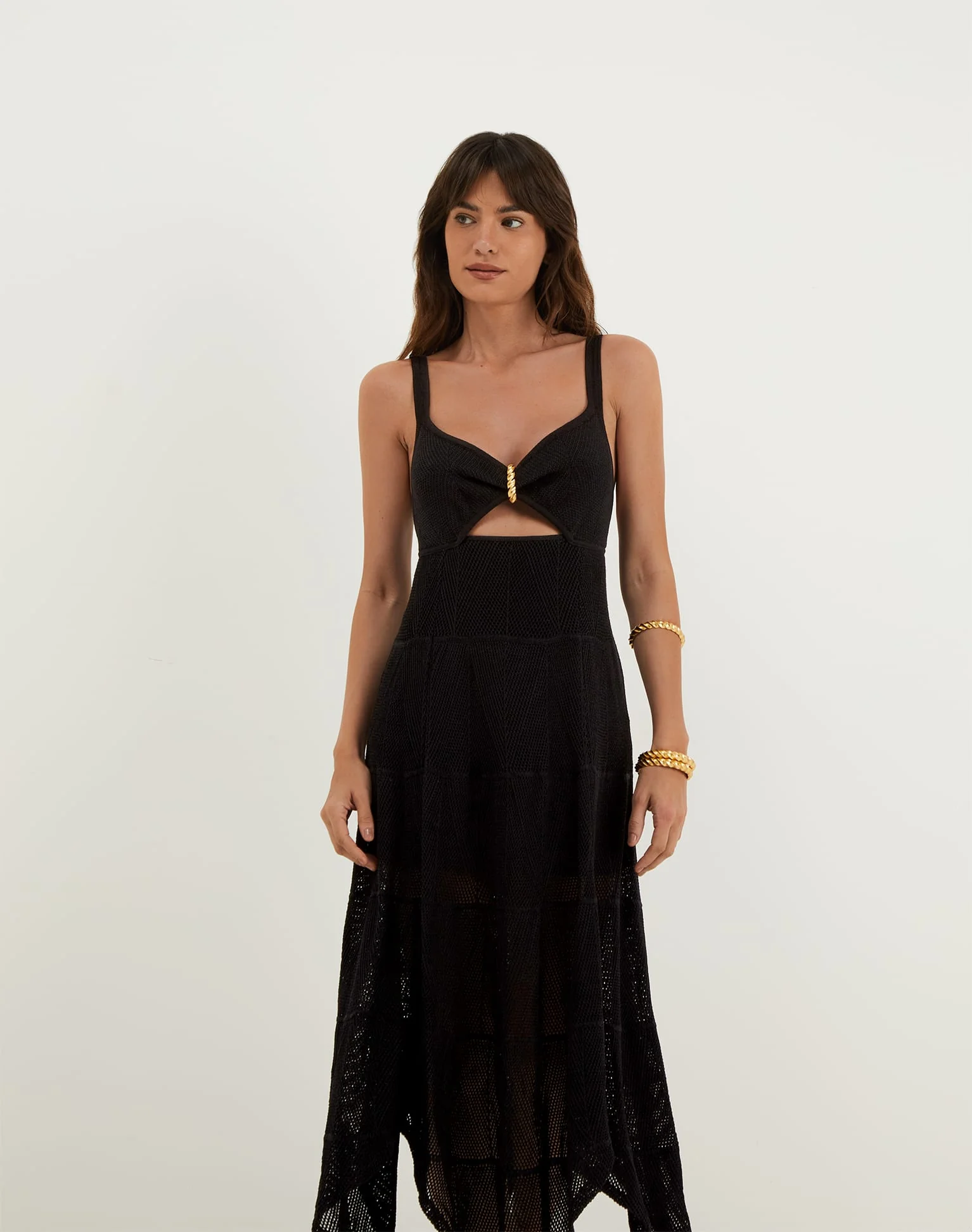 Knit Sabine Handkerchief Dress - Black - Image 3