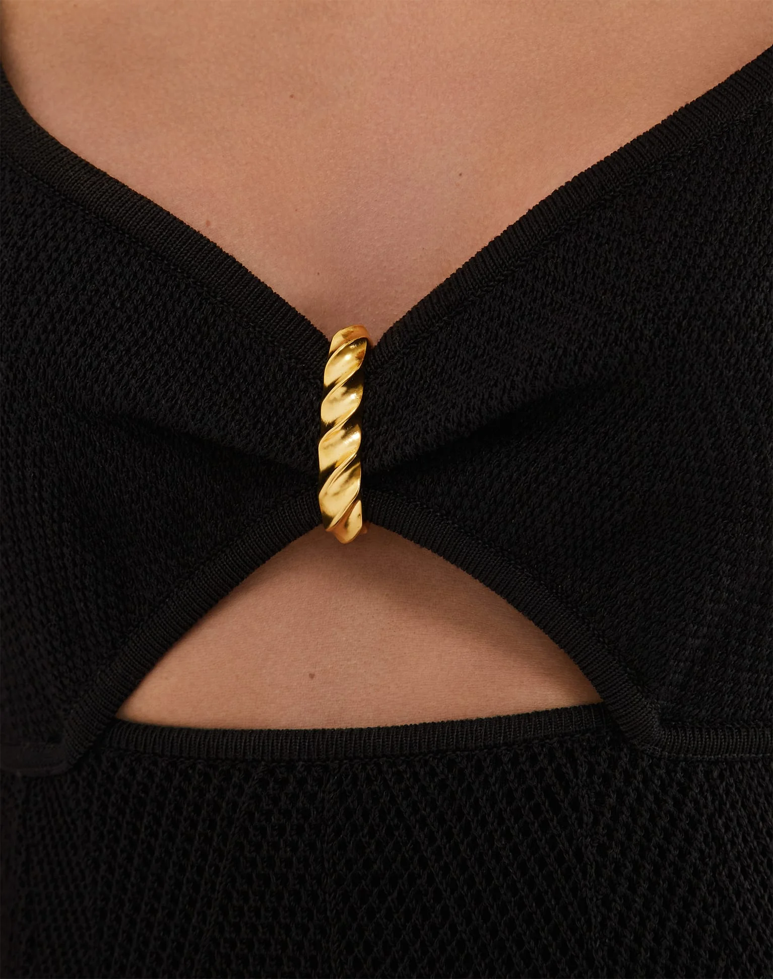 Knit Sabine Handkerchief Dress - Black - Image 4