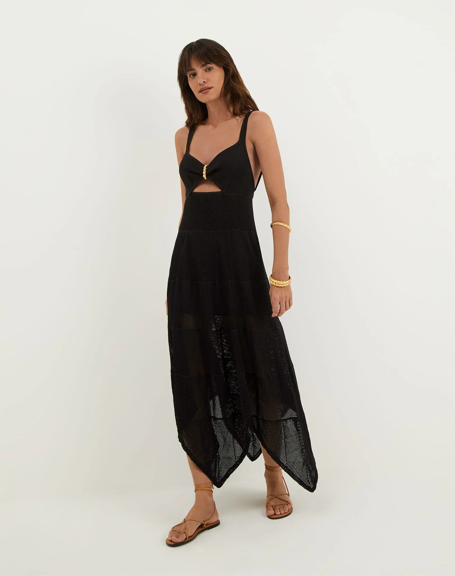 Knit Sabine Handkerchief Dress - Black - Image 6