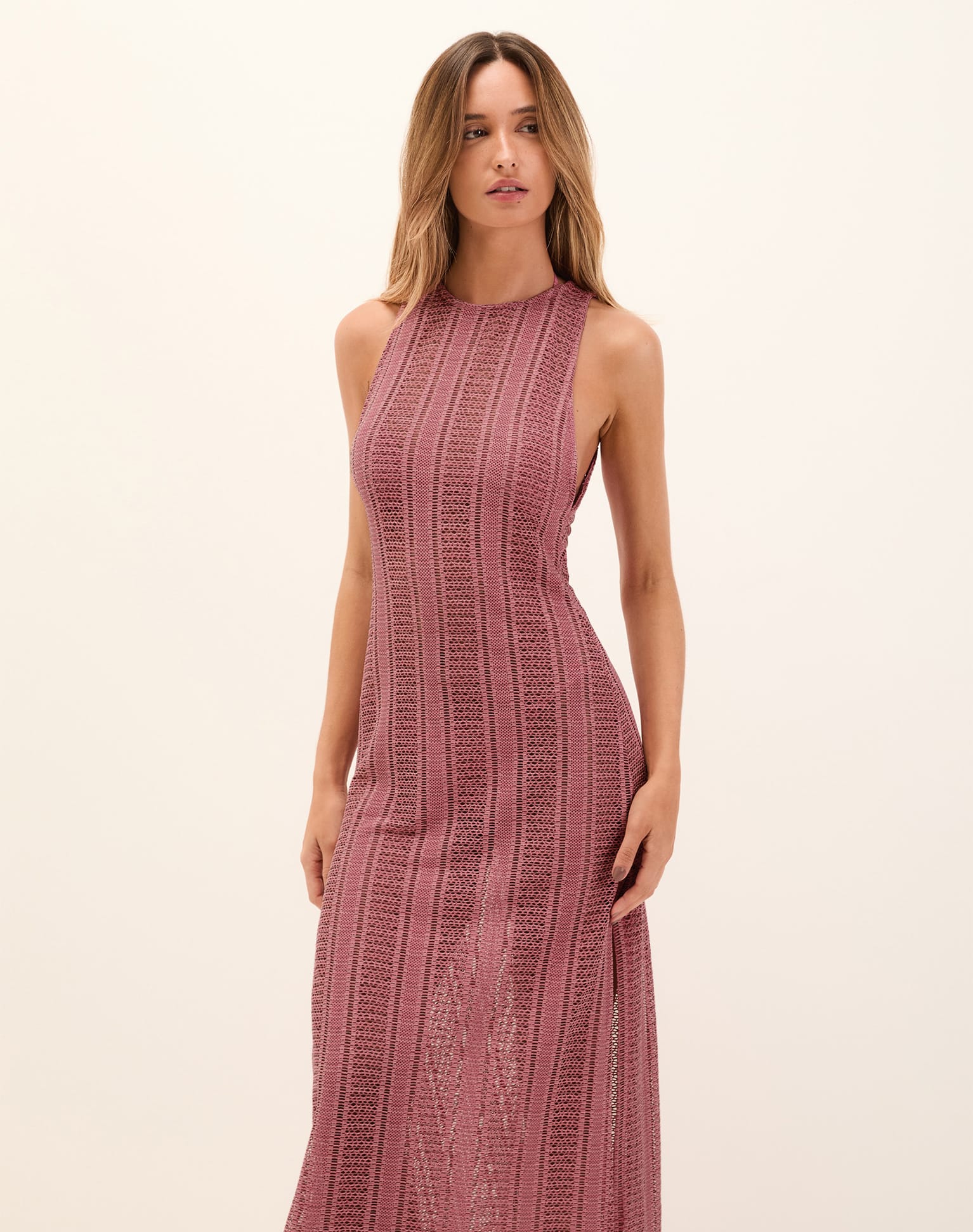 Twist Long Cover Up - Pink Pearl - Image 3